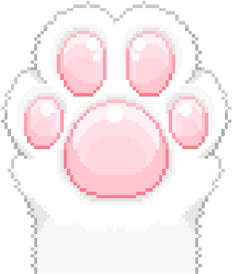 A white cat paw icon